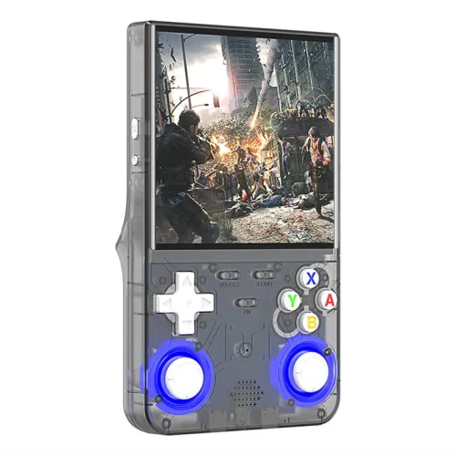 R36 Ultra 128G Open Source Handheld Game Console Built in 30000+Games 4-inch IPS Screen RK3326 Chip Dual 3D RGB Joysticks Retro Gaming Console Supports WiFi Multiplayer