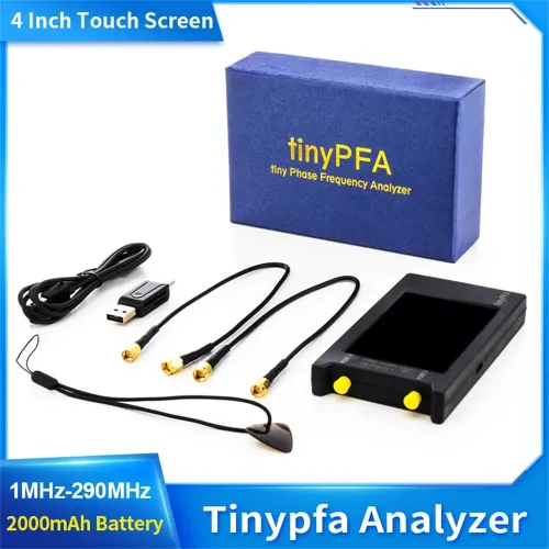 TinyPFA Phase Frequency Analyzer with 4-Inch Touch Screen 1MHz-290MHz Frequency Range High-precision Measurement Long-Term Recording USB Powered and TimeLab Compatible for Enhanced Data Processing