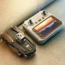 WLRC V168 MAX GPS 5G WiFi FPV with 5.9inch LCD Screen Controller 720P HD Dual Camera Servo Gimbal 360 Intelligent Obstacle Avoidance Optical Flow Hover Brushless Foldable RC Drone Quadcopter RTF