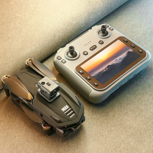 WLRC V168 MAX GPS 5G WiFi FPV with 5.9inch LCD Screen Controller 720P HD Dual Camera Servo Gimbal 360 Intelligent Obstacle Avoidance Optical Flow Hover Brushless Foldable RC Drone Quadcopter RTF