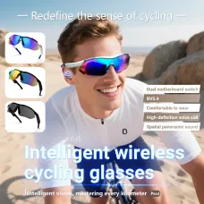 Bakeey QY Pro3 Smart bluetooth 5.4 Cycling Glasses with AI Voice Assistant 360 Surround Sound Magnetic Charging UV Protection for Outdoor Sports