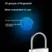 Intelligent Fingerprint Padlock Outdoor Waterproof Rust Proof Zinc Alloy 20 Fingerprints Capacity Type-C Fast Charging IP55 Security Lock