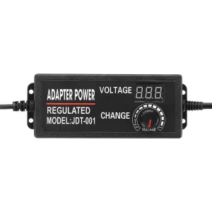 Universal AC to DC Adapter 48W Adjustable Voltage 3-24V 3A with LCD Display 14 Tips Polarity Converter Best for Household Electronics Top Rated Power Supply