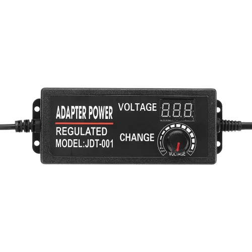 Universal AC to DC Adapter 48W Adjustable Voltage 3-24V 3A with LCD Display 14 Tips Polarity Converter Best for Household Electronics Top Rated Power Supply