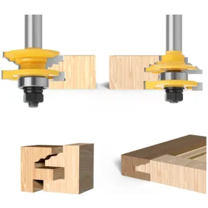 LAVIE 1/2" 12mm Shank Milling Cutters Woodwork Door Round Corner Rail & Stile Tenon Router Bits For Wood Woodworking Tools