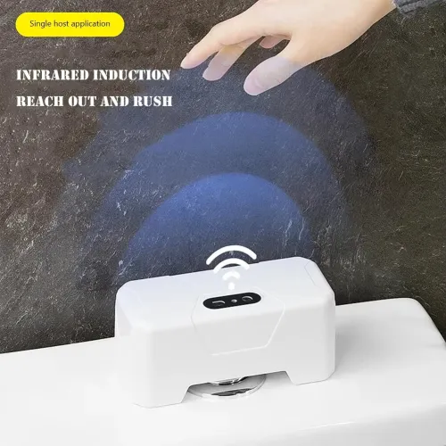 PD-CSQ-01A Automatic Toilet Flush Button Induction Toilet Flusher External Infrared Flush Splash-proof with Wireless Transmitter