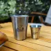 Outdoor 304 Stainless Steel Cup Set Camping Cup 4/6/8PCCamping Portable Water Cup Travel Coffee Cup Picnic Barbecue Cup