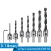 7PCS 3mm-10mm HSS Countersink Drill Bit Set Reamer Woodworking Chamfer Drill Counterbore Pliot Hole Cutter Screw Hole Drill