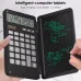 12 Digits Display Smart Calculator Handwriting Tablet Button Battery Solar Dual Power Supply Mini Scientific Calculator with Foldable Writing Tablet Financial Calculator Tablet Drawing Pad with Stylus Pen