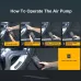 ATJ- 005 150PSI Smart Air Pump Tire Inflator Portable Air Compressor with Digital Pressure Gauge for Car Bike Motorcycle Ball