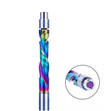 1pc DLC Coating Milling Blade Solid Carbide Bearing Guided Trim Bit 2 Flutes Spiral Flush Trim 8MM Shank Woodworking End Mill