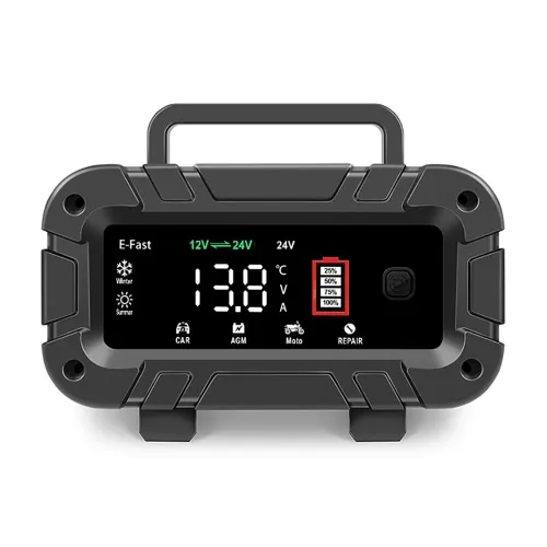 TK-700 12V 24V Battery Charger Repair Car Battery Charger Large Screen Multiple Modes for Car SUV Truck Boat Motorcycle