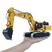 YI GONG 520 1/50 2.4G Full-Channel RC Car Screw Rod Excavator Alloy Bucket Track Simulation Engineering Electric Lifting Remote Control Construction Light Sound Vehicles Models Kids Children Toys