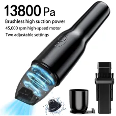 Portable Handheld Cordless Car Vacuum Cleaner High Powerful Suction 4000mAh Large Capacity Battery Lightweight Compact Design Mini Dust Collector
