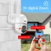 Hiseeu WHD305 5MP HD 5X Zoom PTZ WiFi IP Camera Outdoor Security Camera Full Color Night Vision Two-way Audio Motion Detection P2P Wireless CCTV Surveillance Camera Work with Alexa