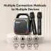 KARABOX 50W bluetooth Speaker Portable Karaoke Speaker with Dual Microphones 360 HD Stereo Surround Sound RGB Light 8000mAh Battery TWS Pairing Support USB AUX TF Card Playback Wireless KTV Speakers