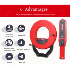 UNI-T UT661B Wall Pipeline Blockage Locator 30m Signal Length Rechargeable Lithium Battery High Precision Diagnostic Tool for Plastic and Metal Tubes
