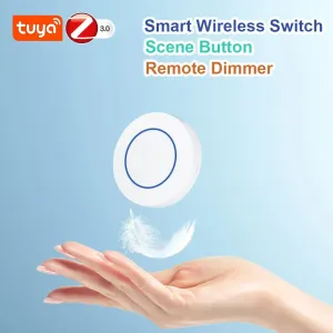 Tuya Zigbee3.0 Smart Button Scene Switch Intelligent Linkage Wireless Push Switch Remote On/Off Key Controller for Smart Life Automation