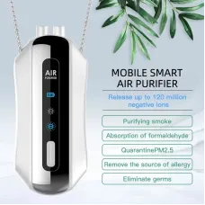 Portable Neck Hanging Air Purifier Air Freshener 700mAh Small Air Ionizer Air Filter Mini Dust Collector Remove Secondhand Smoke