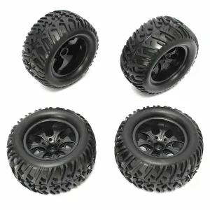 4PCS Wheel Rim & Tires HSP 1:10 Monster Truck RC Car 12mm Hub 88005