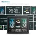 Digital Weather Station Alarm Clock Wireless Indoor Outdoor Thermometer with Atomic Clock Forecast Station with Calendar and Adjustable Backlight
