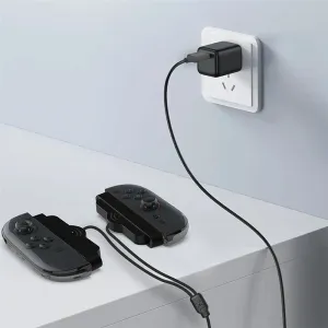 GP-377 Switch2 Left and Right Handles Charging Cable 2-in-1 Switch Joy-con Handles Braided Cable