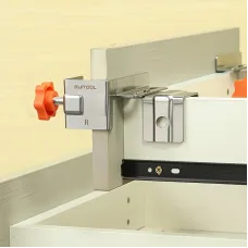 2pcs Adjustable Drawer Front Clamps Stainless Steel DIY Cabinet Assembly No Tools Needed Fits 10-30mm Panels Furniture Assembly