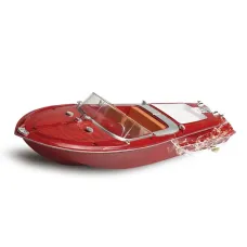 HUIQI SK1 RTR 2.4G 25km/h RC Boat Remote Control Racing Ship Waterproof Wood Speedboat Toys Vehicle Retro Models
