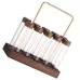 6/10/12 Slots Wood Base Coffee Bean Glass Bottle Display Stand Transparent Glass Tubes Wooden Lids Storage Rack