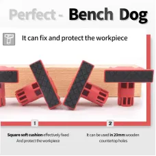 4PCS 20mm MFT Non-Slip Bench Dogs Workbench Table Stops for Workbench Positioning and Stability