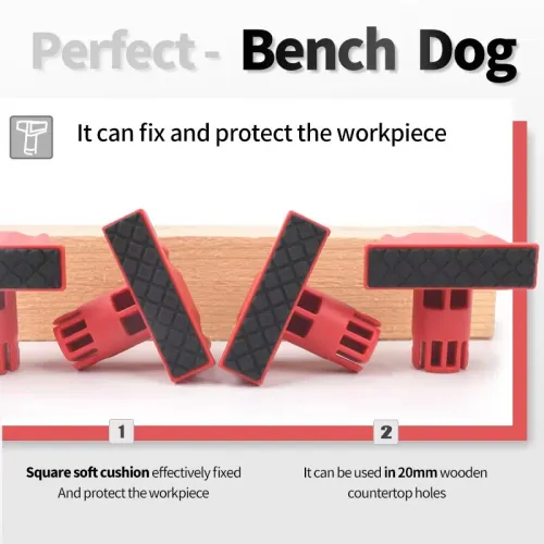 4PCS 20mm MFT Non-Slip Bench Dogs Workbench Table Stops for Workbench Positioning and Stability
