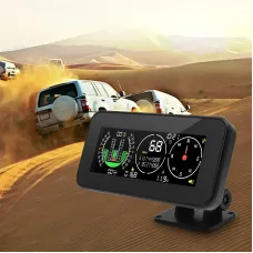 Car Head Up Display Digital Speed Slope Meter Inclinometer With GPS Speedometer Compass Real Time Measurement