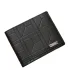 Men Bifold Wallet Fashion Soft PU Leather Money Clip Multicard Slot Card Holder Thin Purse Simple Checked Short Wallet