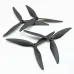 2 Pairs /4 Pairs 7040 8040 9045 3-Blade 5mm Shaft Black Fiberglass Nylon Propeller for 7 Inch 8 Inch 9 Inch FPV RC Racing Drone