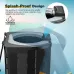 PU Portable Folding Toilet with Cover, Mobile Camping Toilet, Compact Travel Potty for Adults and Kids, Suitable for RV, Car, Camping, Hiking, and Outdoor Activities