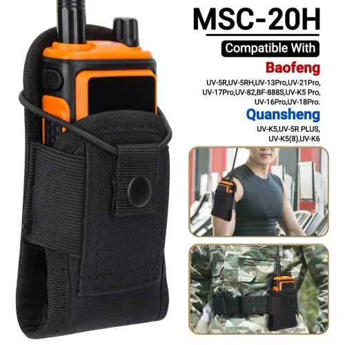 MSC-20H Tactical Walkie Talkie Pouch Radio Pouch Holder Pocket Portable Outdoor Sports Waist Bag Interphone Holster