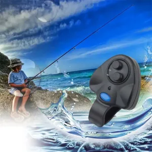 YOLO Fishing Alarm with LELight Loud Sound Fish Bell Clip-On for Rod Fishing Tackle Accessories