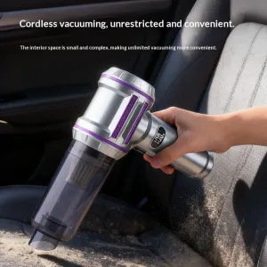 Handheld Vacuum Cleaner Portable Car Vacuum 16KPa Suction Power 3 Modes LED Display Lightweight Rechargeable Type-C Fast Charging Powerful Dust Remover Vacuum Blower Cleaning Tool