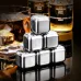 8PCS 304 Stainless Steel Ice Cubes Set Reusable Chilling Stones for Whiskey Wine Wine Cooling Cube Chilling Rock Party Bar Tool