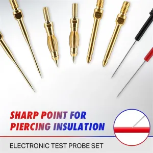 8018plus Multimeter Test Leads Kit Gold Plated Interchangeable Probe Heads Electrical Alligator Clips Multimeter Accessories