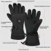 Winter Heated Cycling Gloves Waterproof Touchscreen Adjustable Fit Rechargeable Battery Warm Split Finger Gloves for Outdoor Riding Skiing
