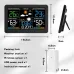 Wireless Weather Station Indoor Outdoor Thermometer Hygrometer with Forecast Moon Phase Barometer Alarm 7 Buttons Backlight RF Sensor Large LCD Display