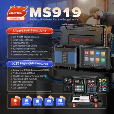 Autel MaxiSys MS919 Advanced Diagnostic Tool Features Topology Mapping ECU Programming 5-in-1 VCMI Active Test 40+ Services Auto Scan Android 7.0