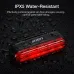 LAOTILS80 Smart Brake Sensor Bike Taillight 500mAh Battery 6 Light Modes Type-Rechargeable IPX5 Waterproof Wear-resistant Bicycle Rear Light for Night Cycling
