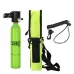 DIDEEP 0.5L Mini Scuba Tank Kit with Storage Bag and Satety Rope Portable Scuba Diving Tank Gear Support 5-10 Minutes Breath Underwater Breathing Devicefor Partner Underwater Entertainment Backup Air