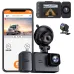 1080P 3 Channel Dash Cam Front and Rear Inside Full HD Recording With Night Vision Wifi Driving Recorder High-Definition Video Parking Monitoring With Night Vision