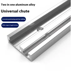 2PCS Aluminum Alloy 2 In 1 Combo Universal T Tracks Miter Miter Slot Rails with with Predrilled Mounting Holes and Accessories