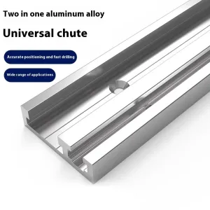 2PCS Aluminum Alloy 2 In 1 Combo Universal T Tracks Miter Miter Slot Rails with with Predrilled Mounting Holes and Accessories