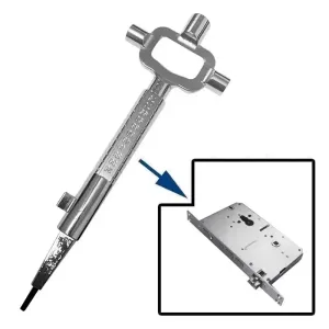Multifunctional Locksmith Tool Zinc Alloy Lock Cylinder Adjuster Gauge Cam Spindle Turner Ergonomic Handle Compact and Lightweight Hand Tool
