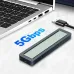 ShuoLe SL-TN26-P M.2 SATA SSD Enclosure with Digital Display USB 3.2 Gen1 Type-C 5Gbps High Speed Aluminum Alloy Heat Dissipation Real Time Monitoring External SSD Case